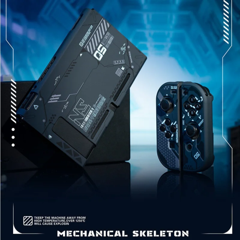 Mecha-hard Crystal Shell Case para Nintendo Switch Matte Shell Protetor ns Joy-con Controlador de Jogo Tampa Traseira Protetor Completo - Image 6