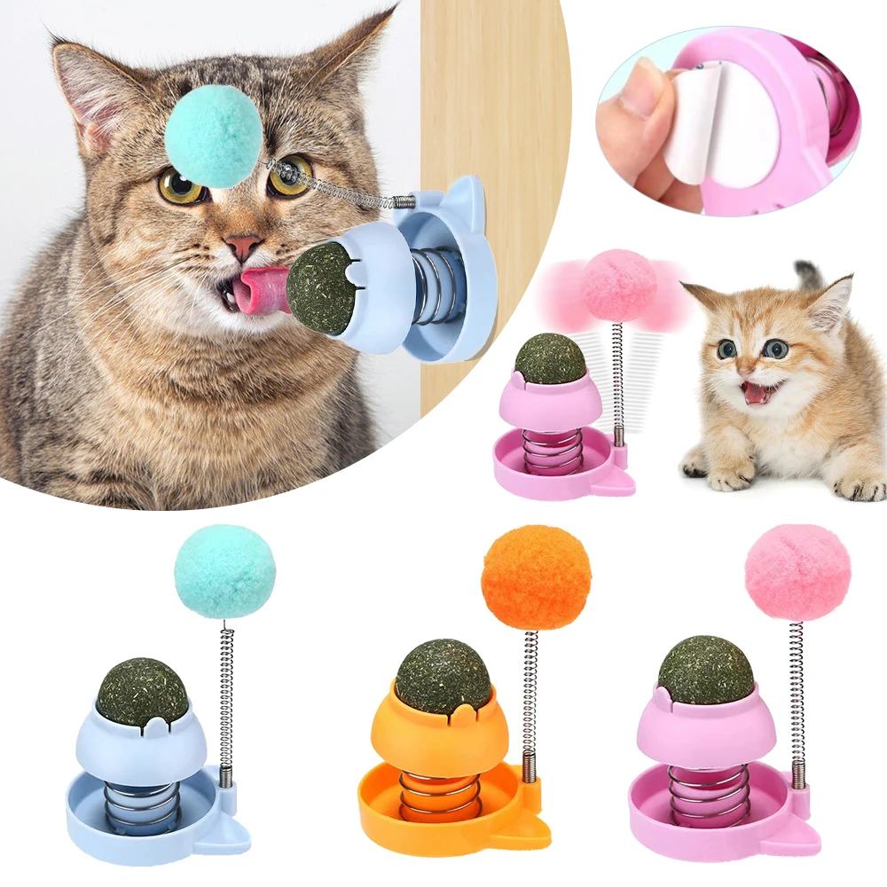 Catnip-Stickers-Rotatable-Cat-Licking-Balls-Edible-And-Healthy-With ...