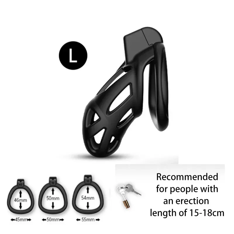 Cobra Male Penis Chastity Cage With 3 Size Arc Penis Rings Discreet Sissy Femboy Cock Cage Devices Men Adult Goods