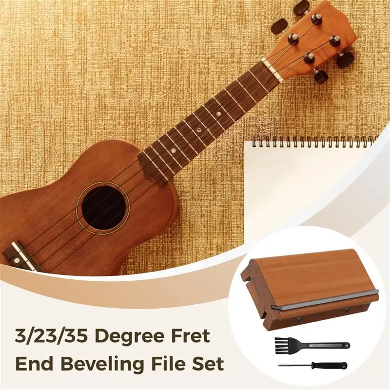 3/23/35 Degree Fret End Beveling File Kit 3 In 1 Fret File Guitar Bass End Guitar Crowning Bevel Tools
