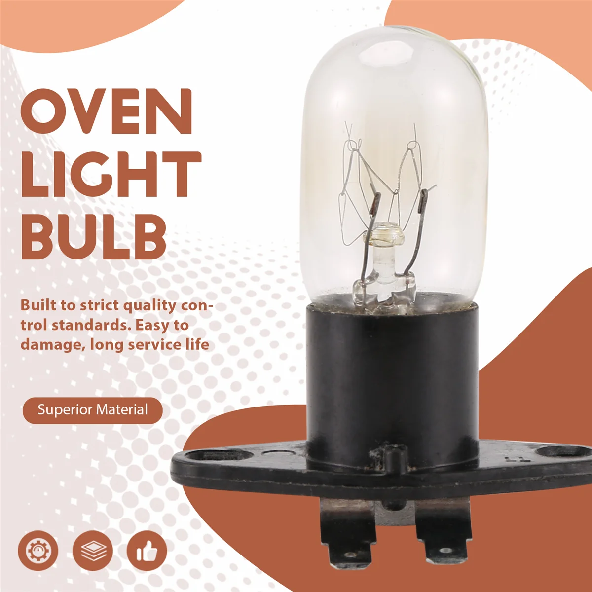1Pc Microwave Oven Global Light Lamp Bulb Base Design 250V 2A Replacement UniversalN02R