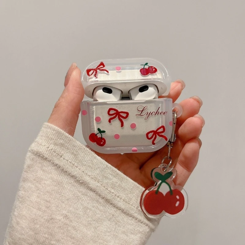 الكورية لطيف القوس الكرز حقيبة سماعة الاذن ل أبل A...