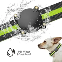 For Apple AirTag IP68 Dog Collar Holder Waterproof Protective Airtag Holder Case for Giant Pets Collar GPS Trackers Screw Vault