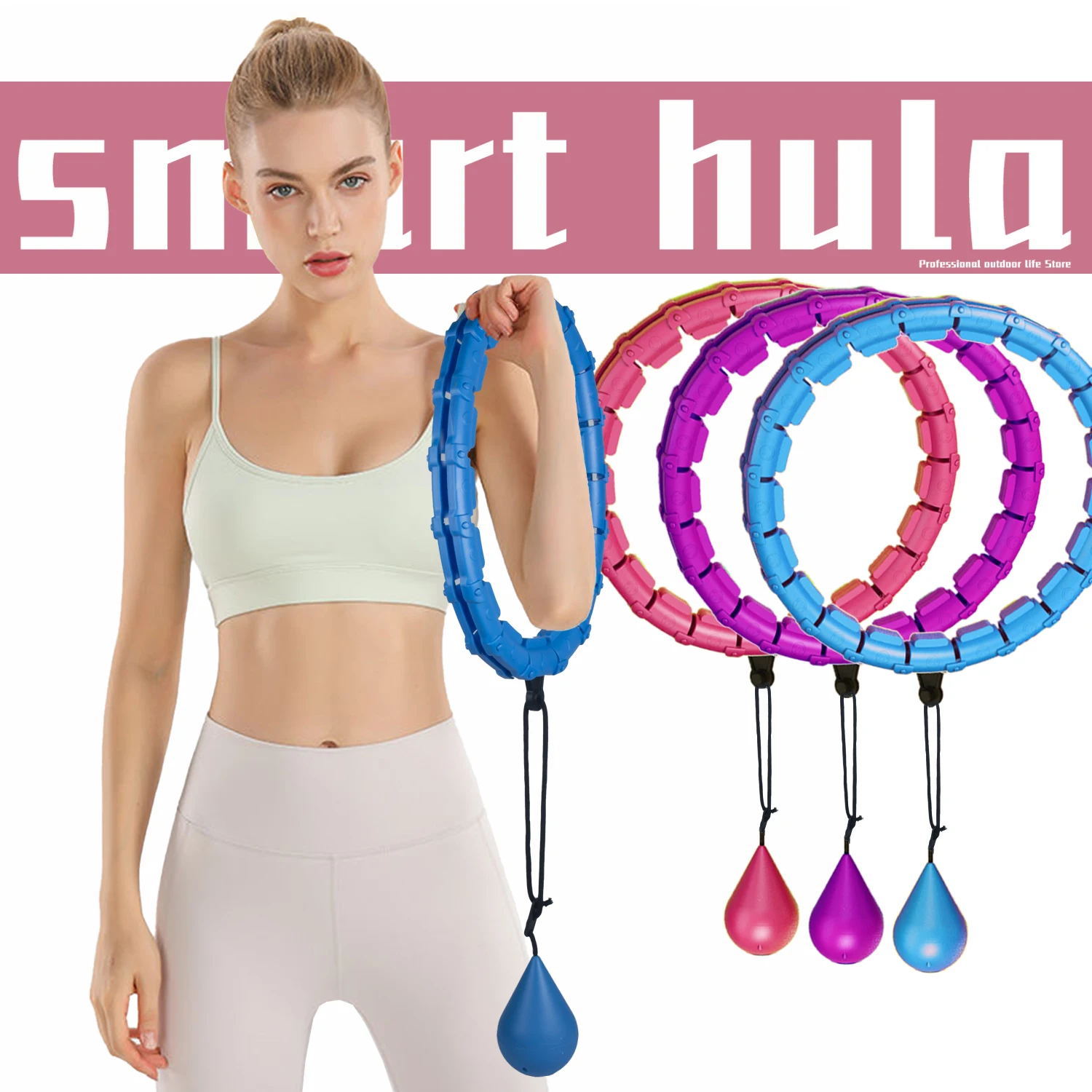 32/24/28 Section Adjustable Sport Hoops Abdominal Waist Exercise