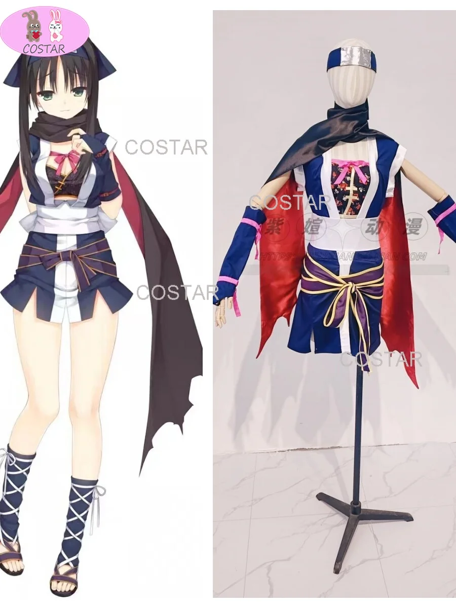 

COSTAR [Customzied] Senren*Banka COS Hitachi Mako Cosplay Costume Halloween Japanese Game Suit Lovely Women Kimono