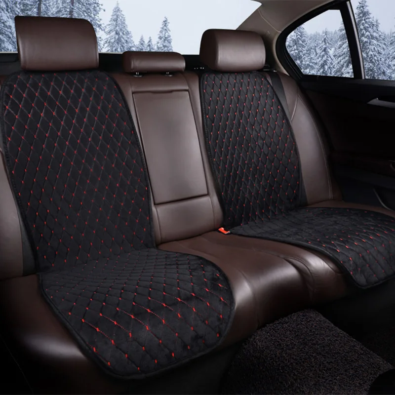 

Теплый зимний чехол на автомобильное сиденье, универсальный плюшевый бархатный коврик для автомобильного кресла, подходит для большинства автомобилей или внедорожников, аксессуары для интерьера