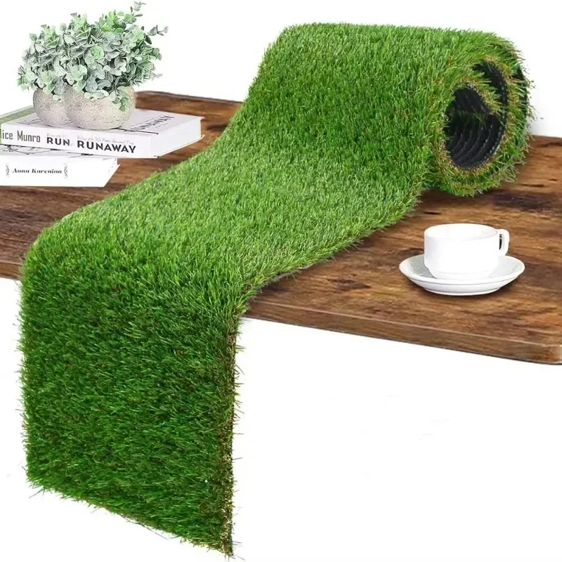 Artificial Turf Grassland Simulation Moss Lawns Fake Green Grass Carpet Plant Outdoor Garden Landscap Floor Decor Turf Grass Mat