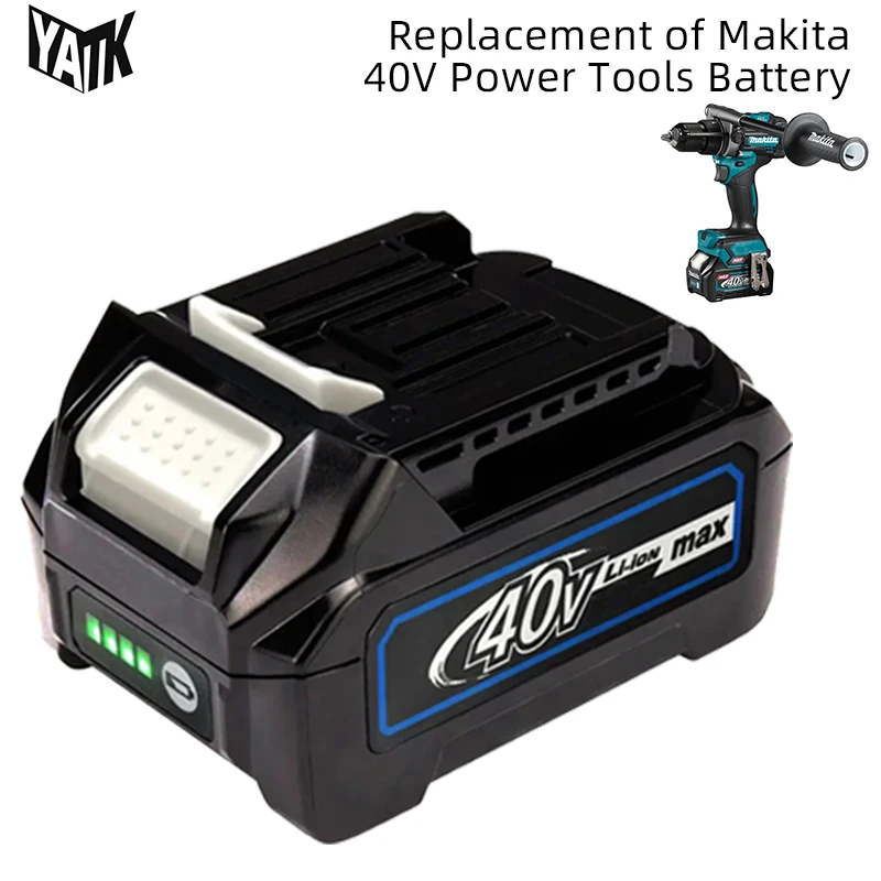 

Rechargeable Li-ion Battery for Makita 40V Power Tool 4000mAh Cells Replacement of XGT BL4040 BL4025 BL4020 BL4050 BL4060