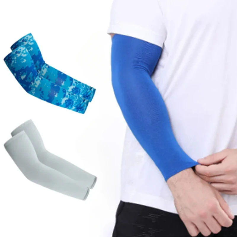 Cooling Arm Sleeves Cover Sports Running UV Sun Protection Outdoor Men Fishing Cycling Sleeves for Hide Tattoos