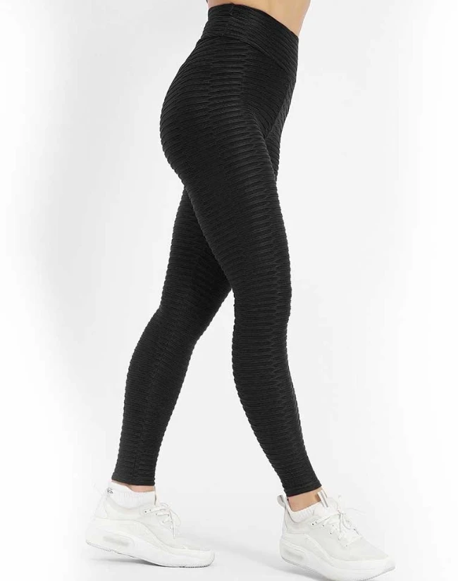 Women's Yoga Pants 2023 Spring Fashion High Waist Textured Scrunch Butt Lift Casual Plain Skinny Daily Sporty Yoga Pants