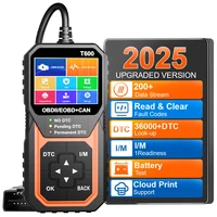 Support Cloud Print Oxygen Sensor Test Code Reader Car Diagnostic Tool Automotive DTC Lookup Professional OBD2 Scanner T600 1