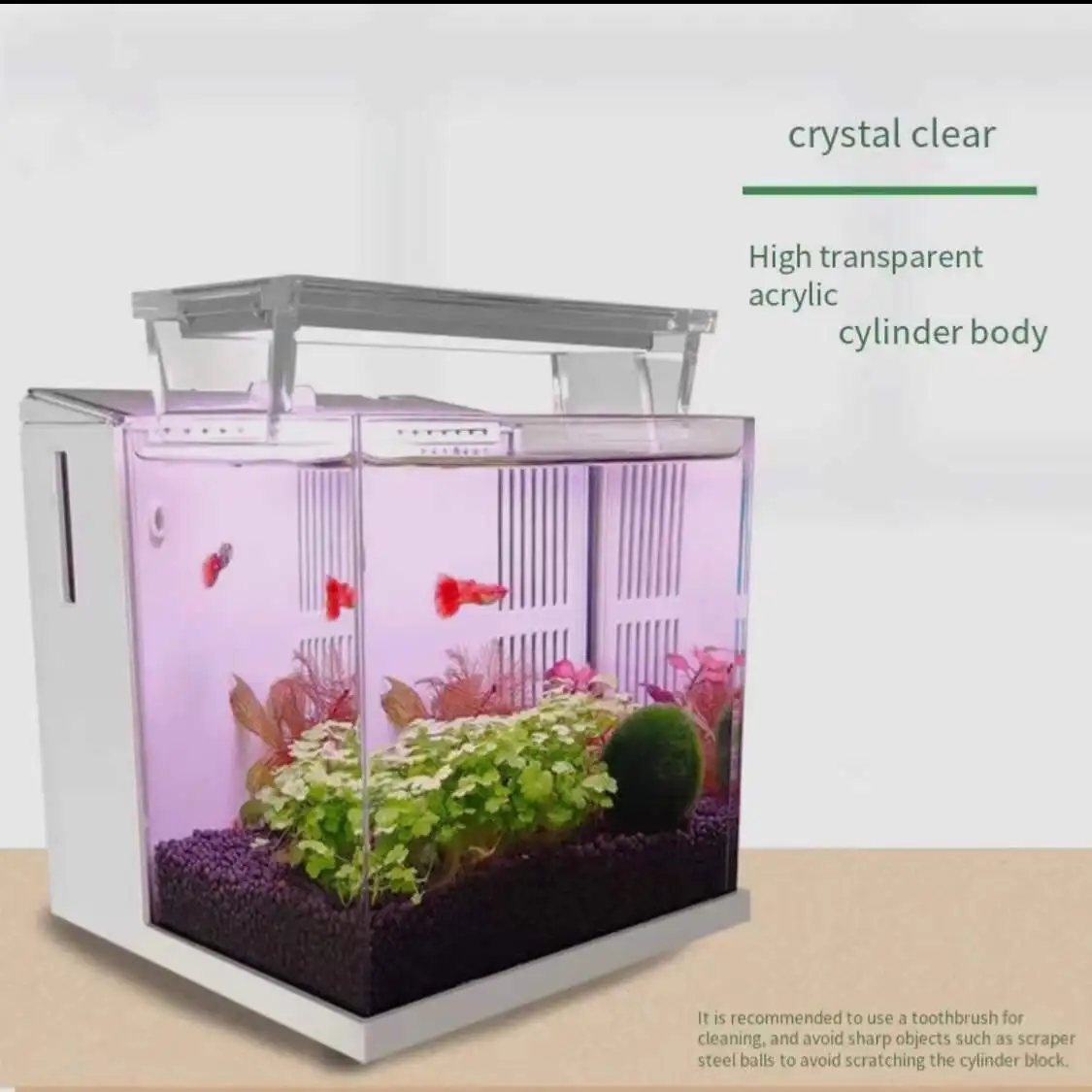 Aquarium small fish tank office desktop goldfish fish tank freshwater version saltwater version aquarium accessories5V
