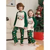 2024 Christmas Matching Pajamas Family Outfits Patchwork Set Adult Father Mother Kids Baby Sleepwear Look Pyjamas Dog Clothes 3