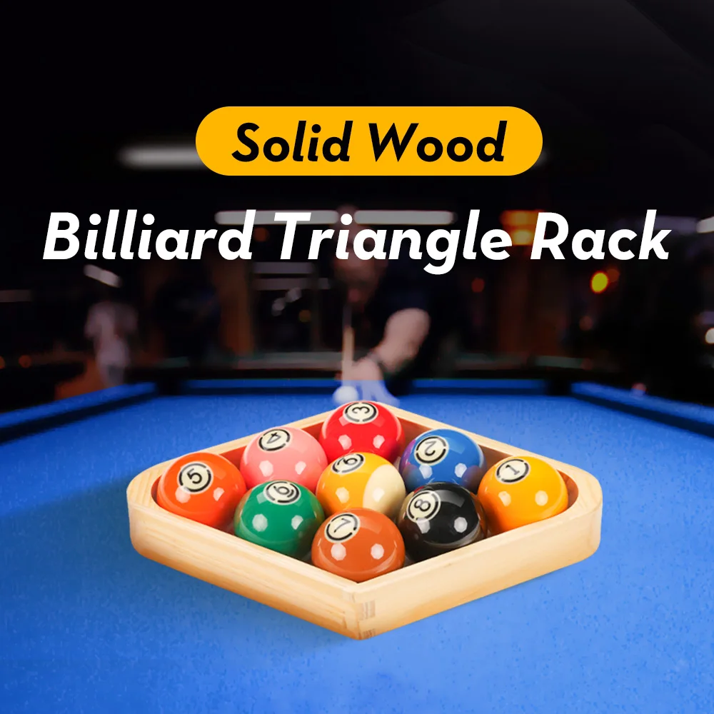 Wooden Billiard Ball Rack Billiard 8 Ball Triple Cornered Rack 9 Ball