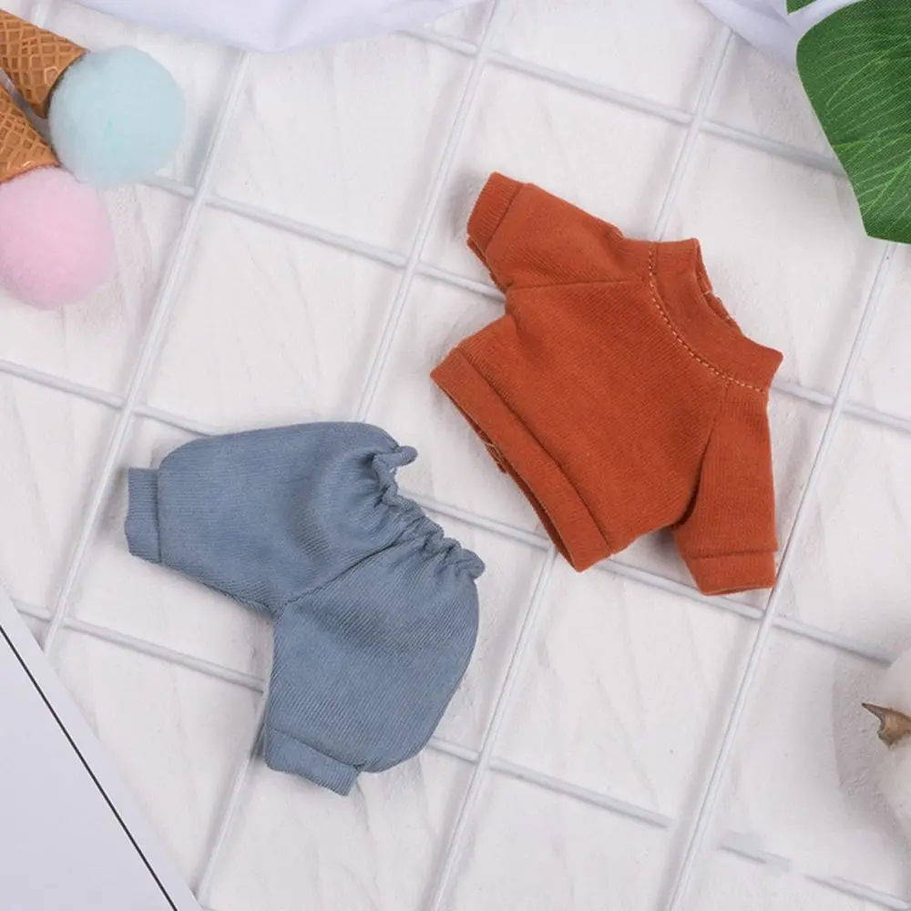 16cm Doll Clothes High-end Dress Up Mini Cute Dolls Skirt Suit Jeans Pants T-shirt Skirt Suit Kids Gift Toy DIY Doll Accessories