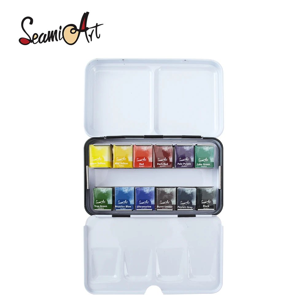 SeamiArt 12Color Artist Grade Professional Watercolors Paint Set