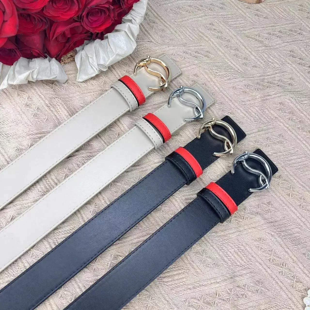 

2024 New Leather Niche Brand High-end Men's 3.8 Wide Belt Luxury Brand Business Leisure Fashion Belt Lychee Pattern Belt