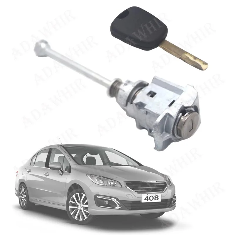 

Front Left Door Lock Cylinder Barrel with 1 Key for Peugeot 408