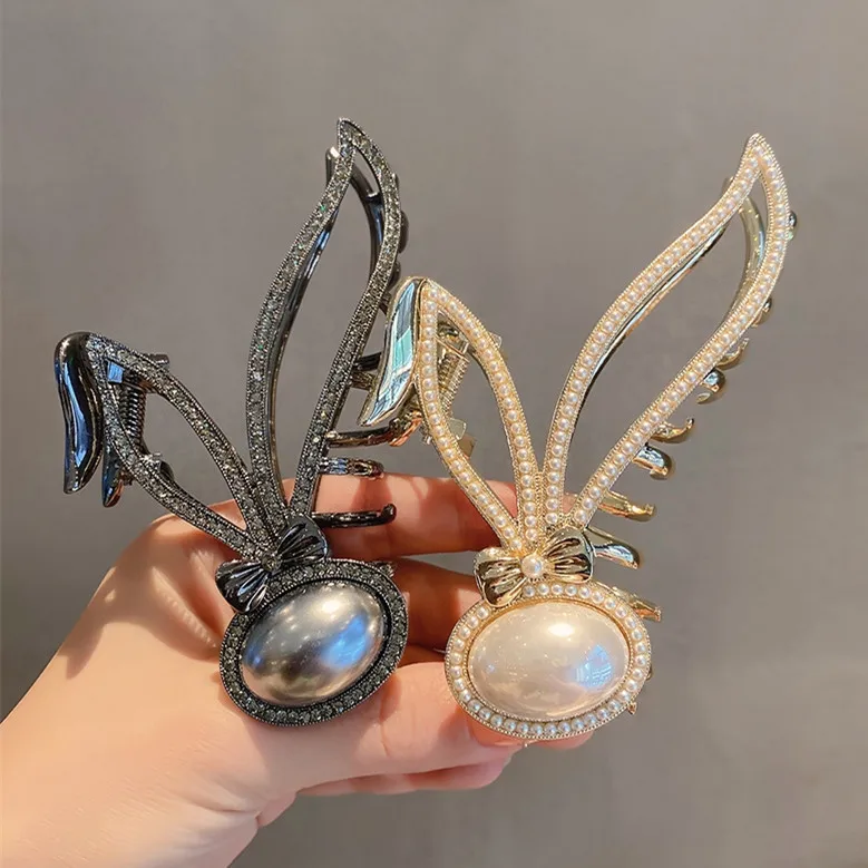 

S3514 Bunny Ear Rabbit Metal Hairpin For Women Hair Clip Shark Clip Bobby Pin Lady Girl Head Barrette Hair Accessories