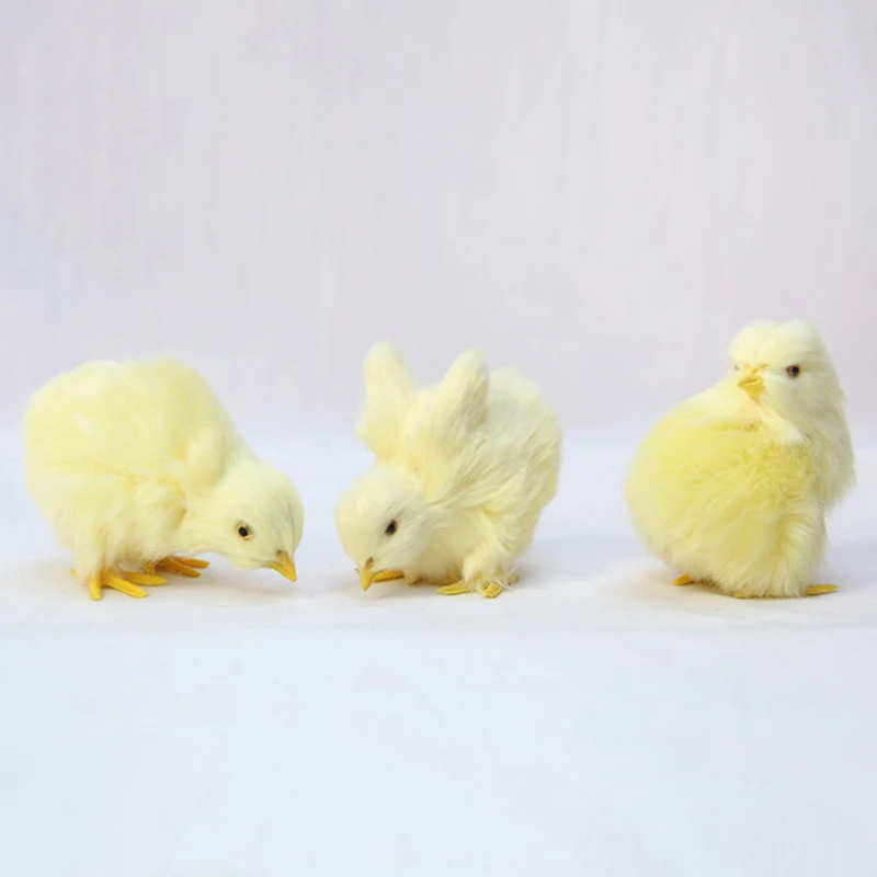 Realistic Furry Animal Doll Simulation Chick Soft Plush Toy Children Cognition Chicken Model Sound Chicken Easter Gift Kids Toys