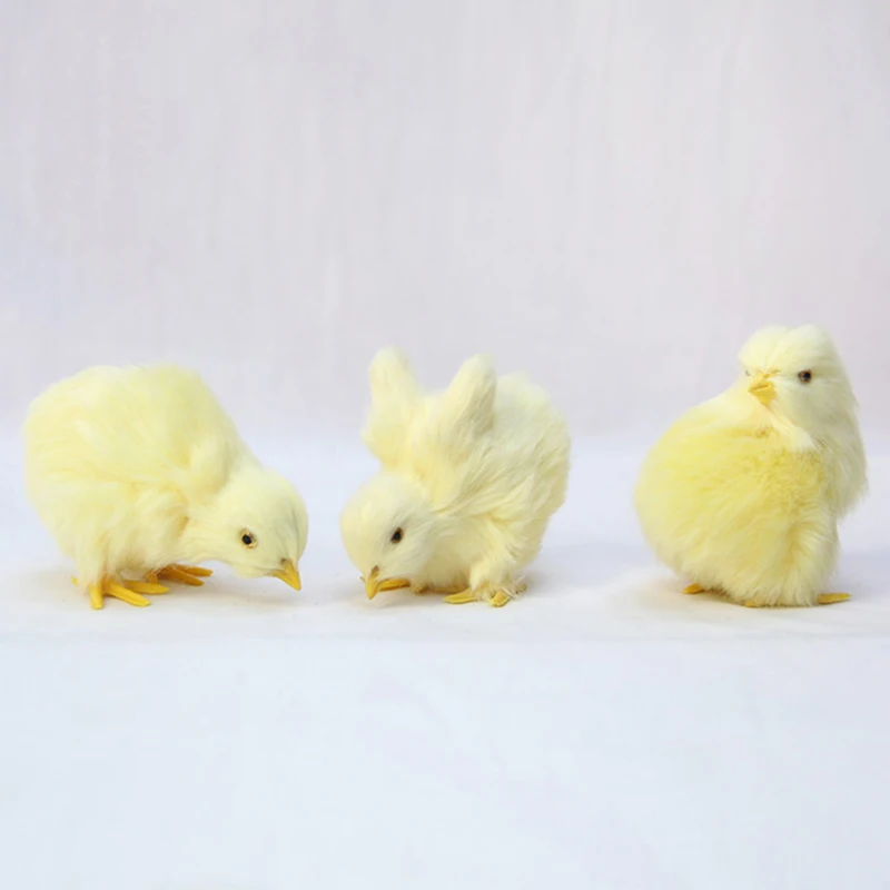 Muñeca de Animal peludo realista para niños, juguete de felpa suave de pollito de simulación, modelo de pollo cognitivo con sonido, regalo de Pascua