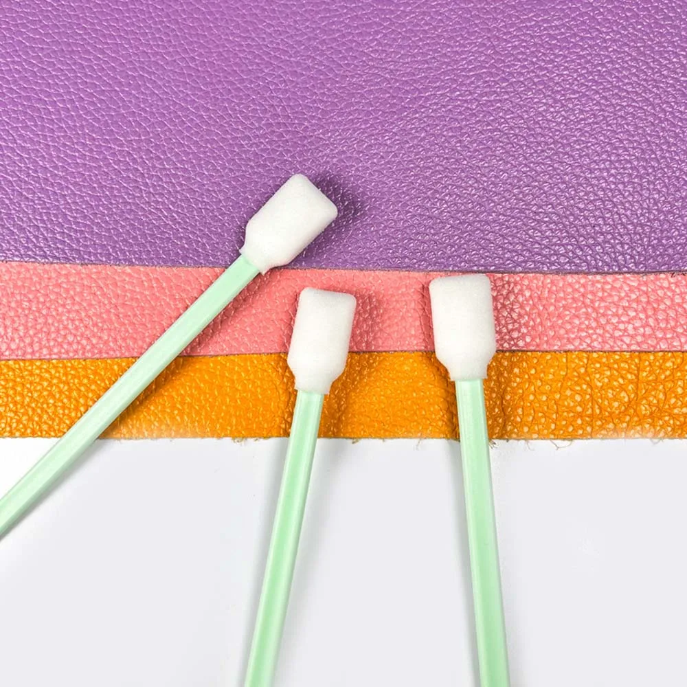 50pcs/Pack Dust-Free Cotton Swabs Wiping Stick Diy Handmade Leather Colouring Dyeing Cotton Swabs Sponge Scalp Edge Treatment