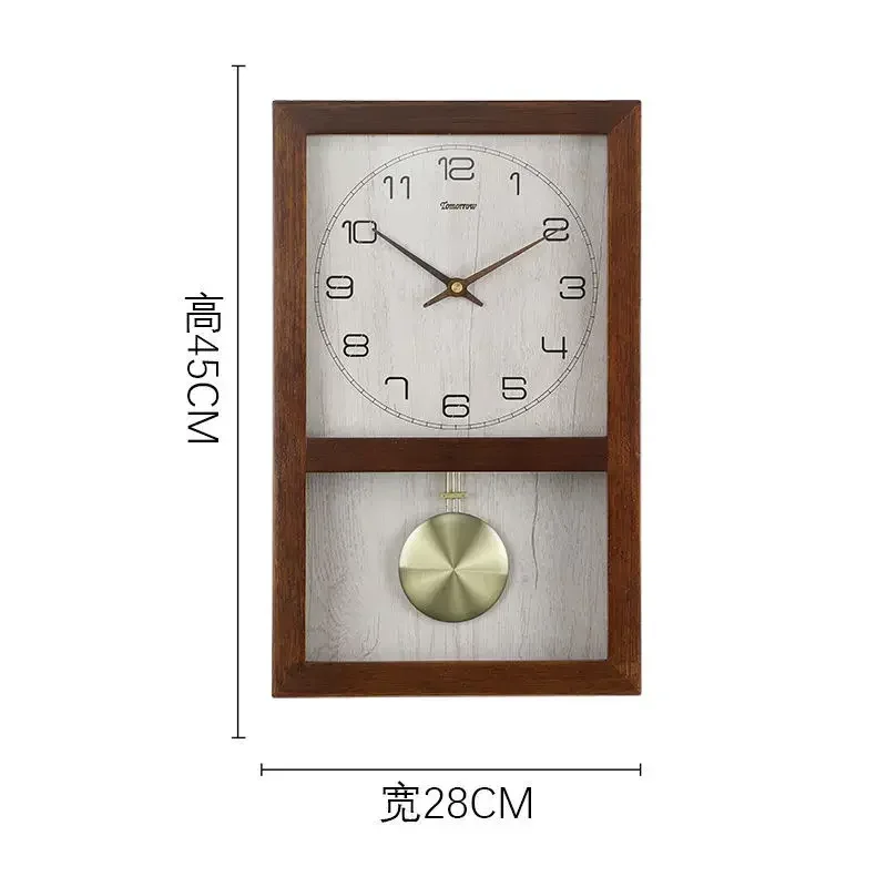 Japanese Solid Wood Wall Clock Hanging Wall C  