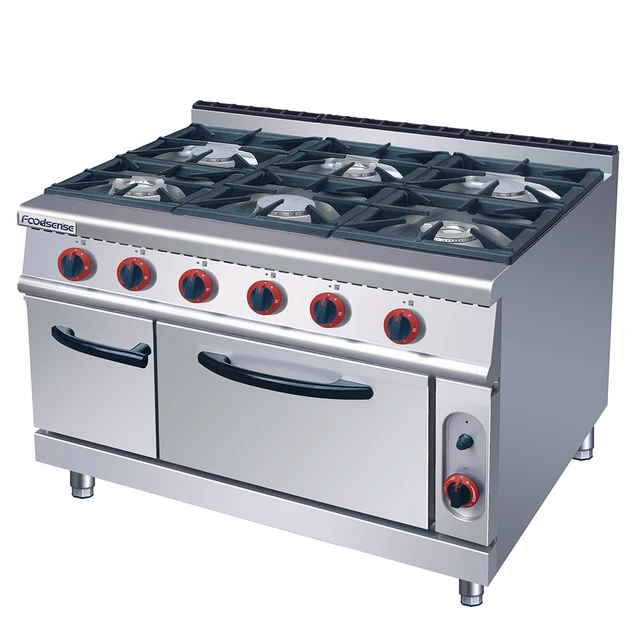 Commercial kitchen professional restaurant freestanding 4 burners