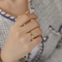 Hollow Out Cute Little Dinosaur Ring for Women Simple Stainless Steel Gold Silver Color Finger Ring Jewelry Party Gift 2