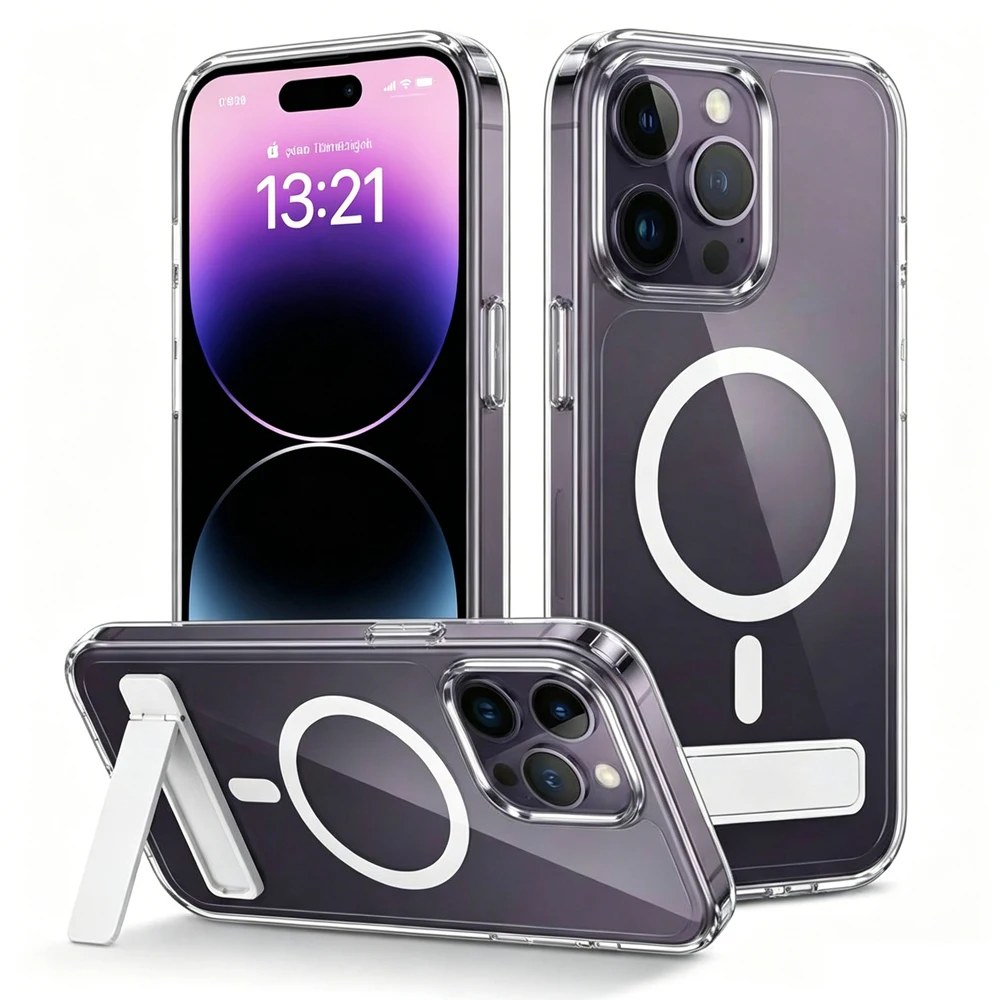 UltraClear Magnetic Case with Adjustable Kickstand and Full Body Protection
