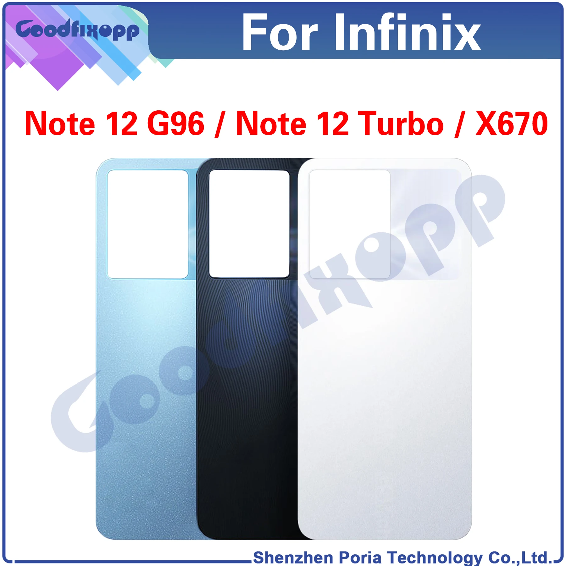 

10 шт. для Infinix Note 12 G96 X670 Note12 Turbo задняя крышка аккумулятора задняя крышка