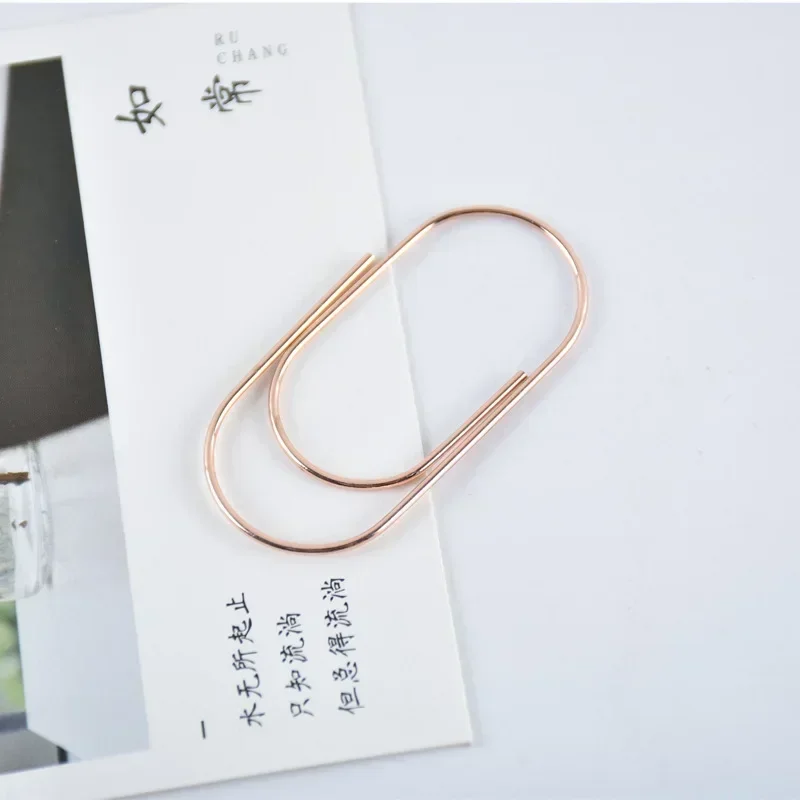 공장 공급 25pcs/15pcs 50x25mm 대형 종이 클립 4 가지 색상 사용 가능 프로모션에 대형 와이드 종이 클립