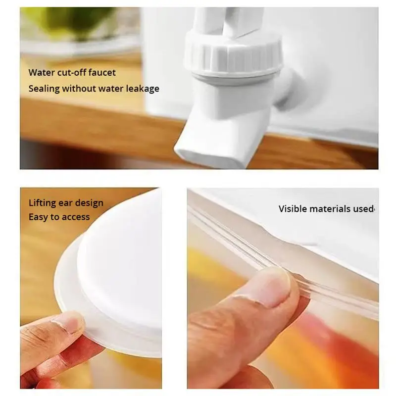 Curling Bottle 2.8L Capacity With Faucet For Fruit Brewing Tea Cold Drinks
