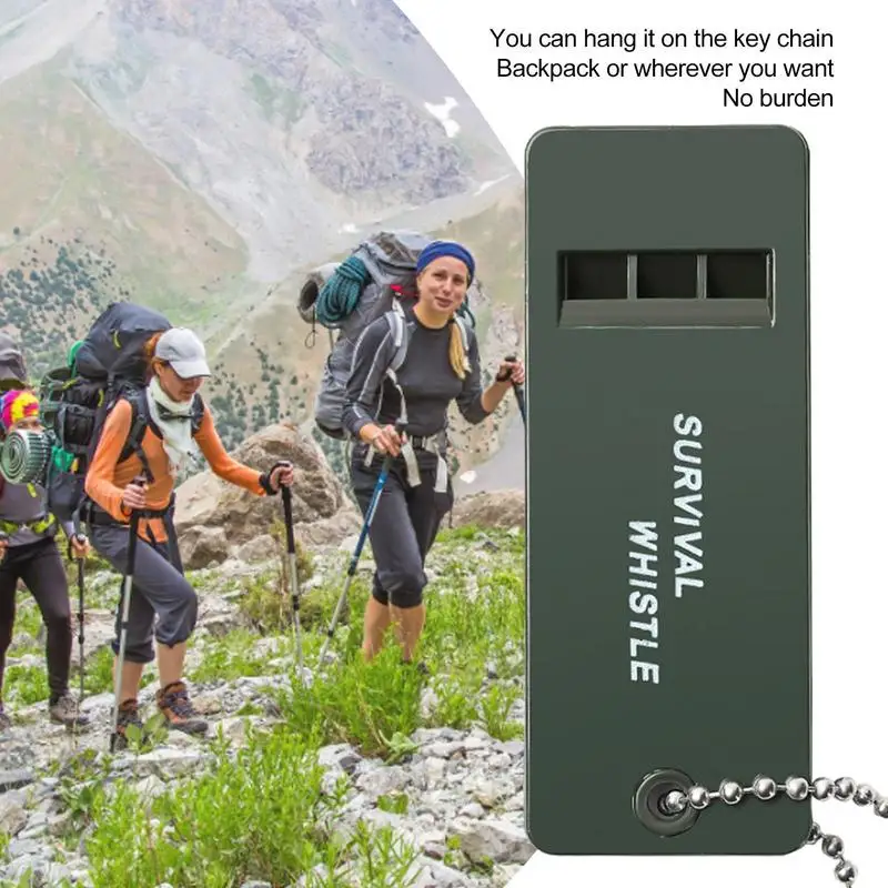 Outdoor 3-Frequency Whistle High Decibel Survival Whistle Hiking Camping Whistle 3 Holes Hunting Whistle Emergency Survival Tool