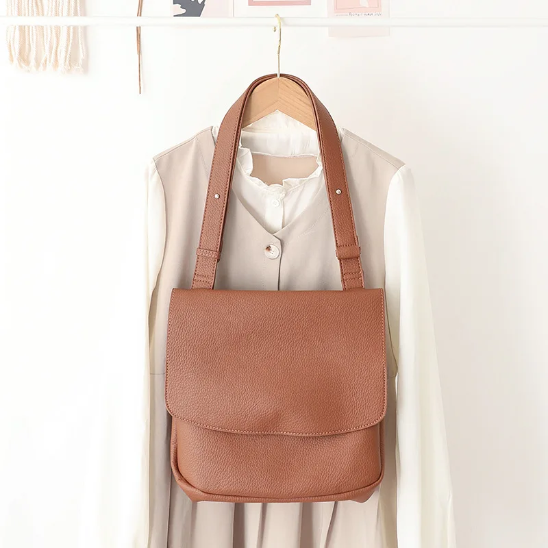 New Vertical Square Clamshell Single Shoulder Women's Bag Large Capacity Portable Casual Simple Fashion Messenger Bag For Women