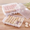 Egg Container With Cover Kitchen Storag 34 Grid Egg Drawer Fridge Egg Tray Kitchen Countertop Anti-Fall Egg Storage Box 2