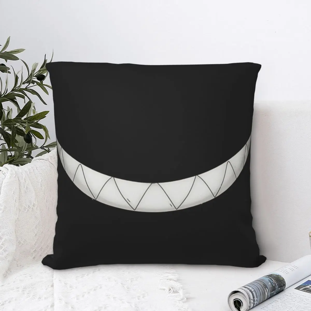 

Tomodachi Game - Manabu Smile Square Pillowcase Polyester Pillow Cover Velvet Cushion Zip Decorative Comfort Throw Pillow Home