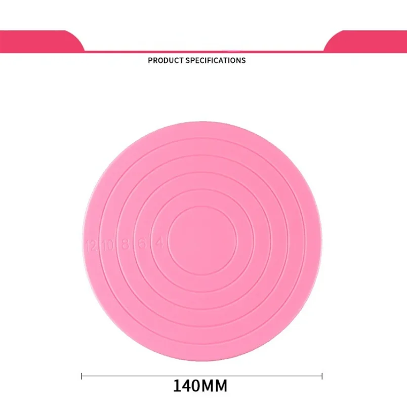 Description Picture 5 of itemChristmas DIY Cake Rotary Table Mini Plastic Fondant Cake Turntable Revolving Platform Round Cookie Stand Rotating Kitchen Tools
