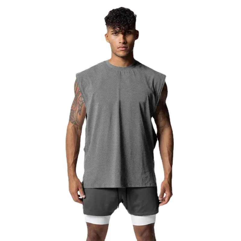 

Mens Mesh Gym Running Casual Tank Top Fashion Fitness Vest Sleeveless Sporting Shirt Workout Clothing Bodybuilding Singlets