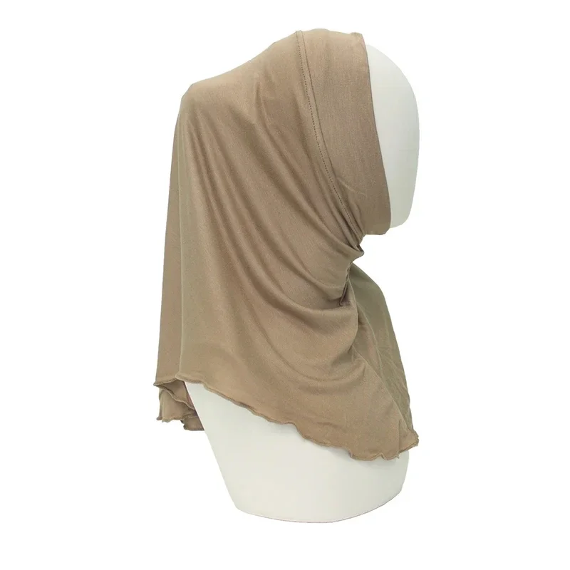 

Women Muslim Underscarf Head Cover Soft Modal Headscarf Inner Hijab Cap Islamic Underscarf Ninja Hijab Scarf Hat Cap Bone Bonnet