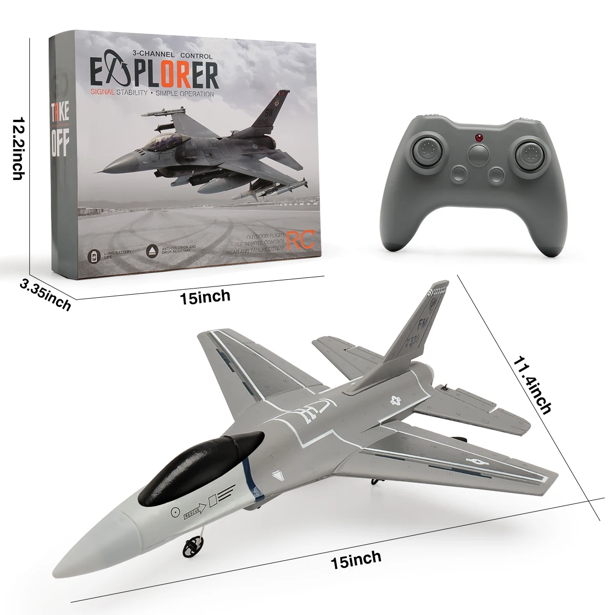 F16 RC Svævefly 2.4G 3CH Gyroskop EPP Skum Legetøj Barn