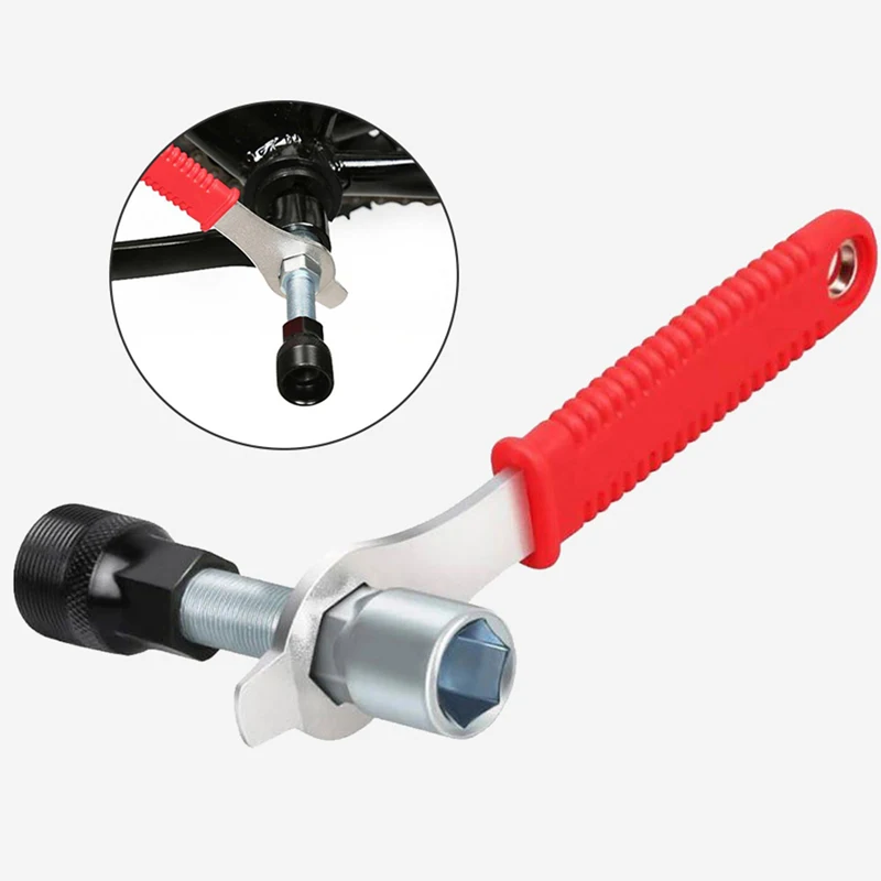 Outil de retrait de manivelle de roue de chaîne de réparation de vélo, extracteur de manivelle de cyclisme, outils de démontage de support inférieur de vélos vtt  18