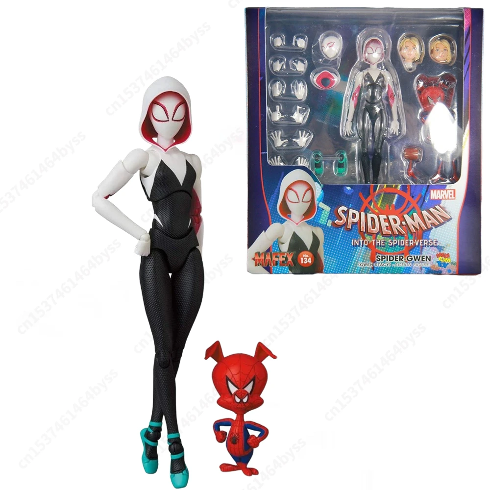 

In Stock Medicom Toy MAFEX Maffex 134 No.134 SPIDER-GWEN Spider Gwen Reissue Action Figrue Anime Model Toys