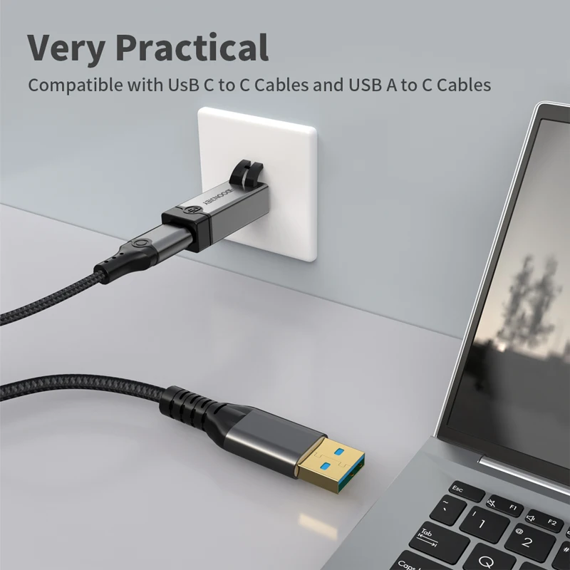 High-Speed USB-C to Ethernet Network Adapter - 1000Mbps RJ45 Connection for Laptops and Smartphones