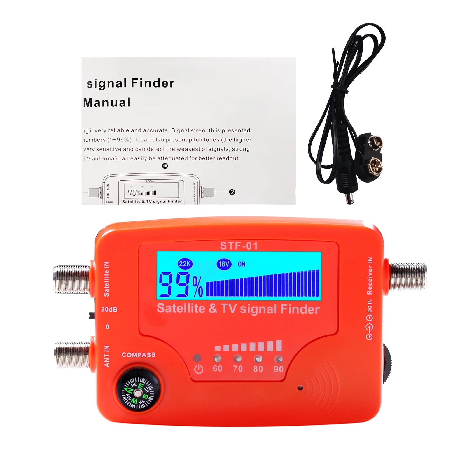 2 In 1 Satellite And Tv Signal Finder Lcd Digital Satellite Finder Tv