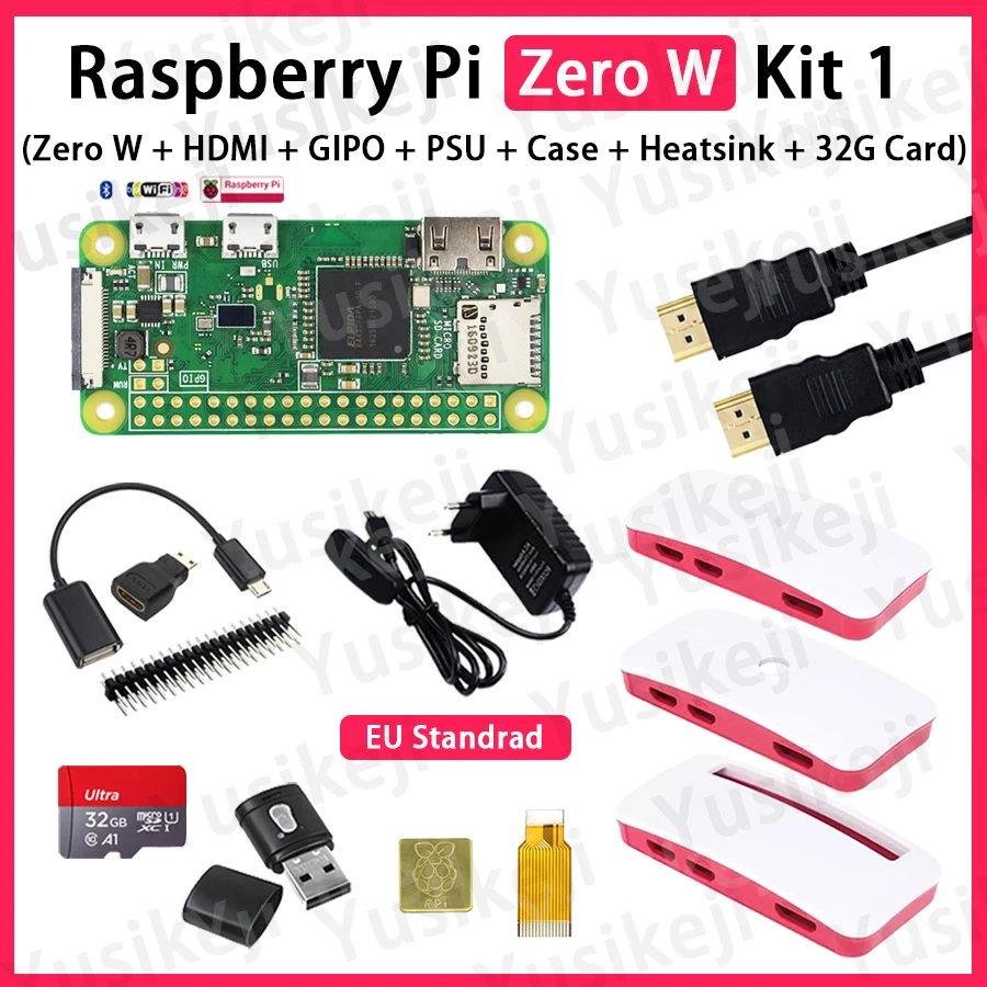 Raspberry Pi Zero W Starter Kit with Accessories and Storage Card