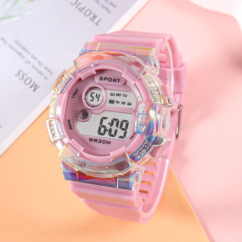 New Digital Display Electronic Watch Trend Men's and Women's Sports Nightlight Alarm Clock Multifunctional Table 4