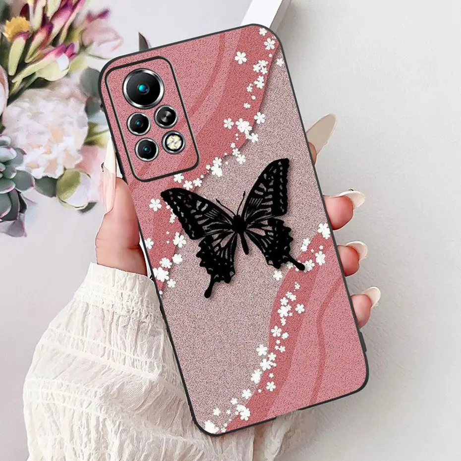 Sleek Black Silicone Soft Back Phone Case - New Design