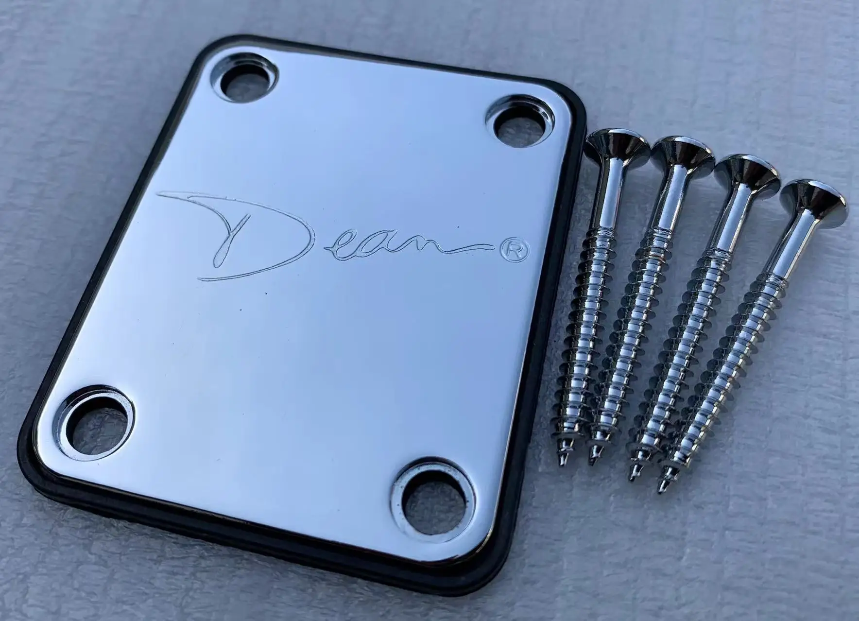 Neck Plate for D Electric Guitar Metal Material 4 Screws Music Accessories