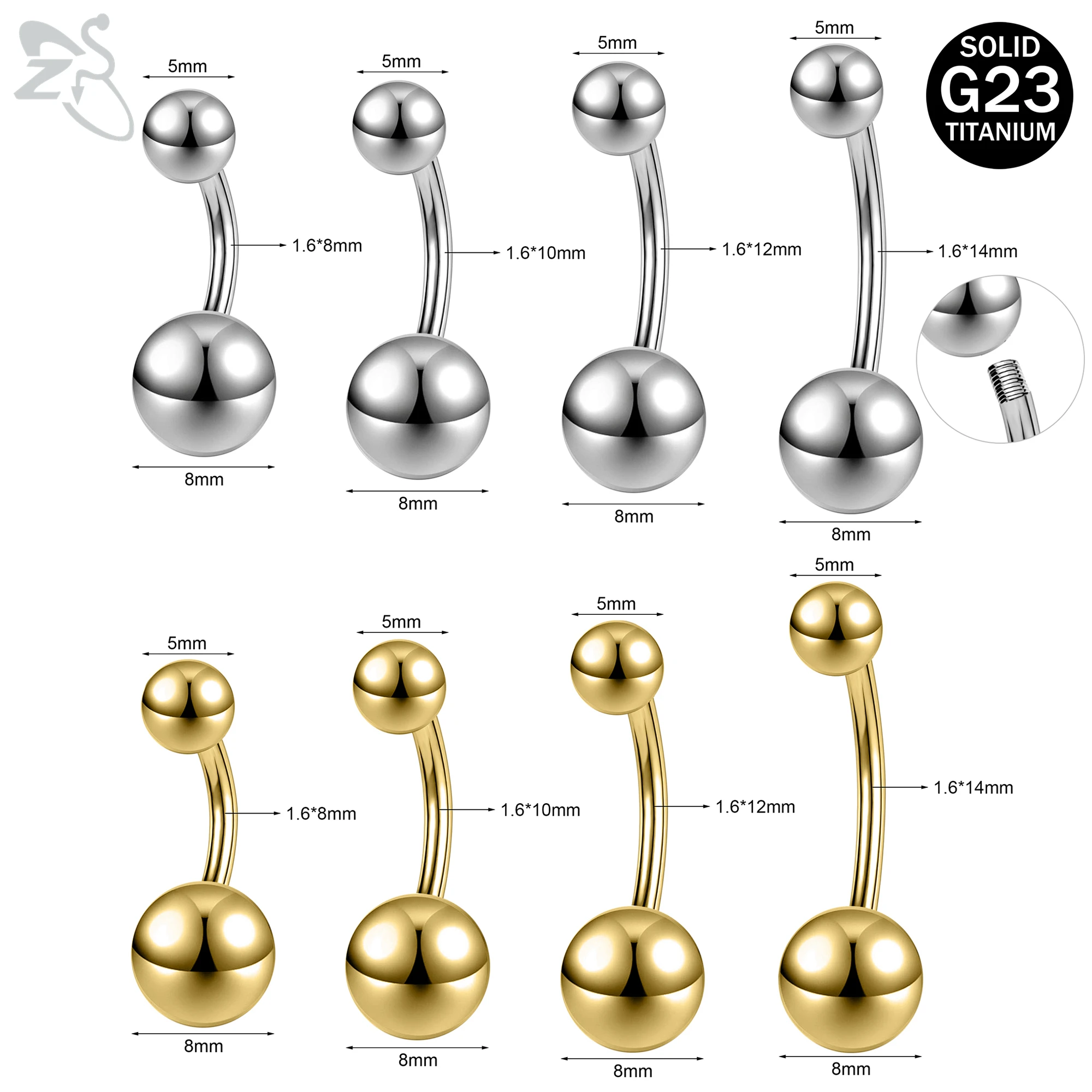 1 PC G23 Titanium Steel Belly Button Ring For Women CZ Crystal Internally Threaded Navel Barbell Stud Long Bar Body Piercing piercing jewelry belly button piercings body piercing jewelry body jewelry